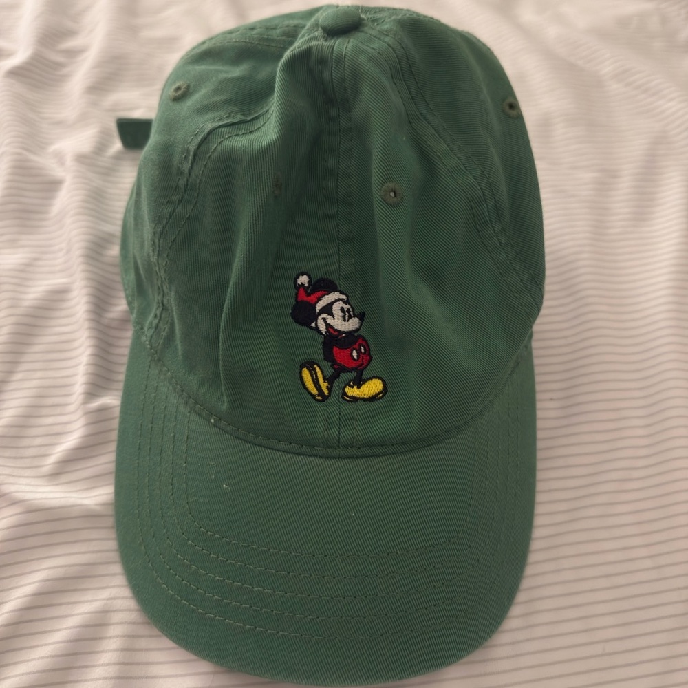 Disney Parks Green Cap with Embroidery